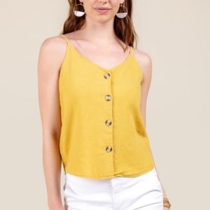 NWOT Francesca's Yellow Cami s M